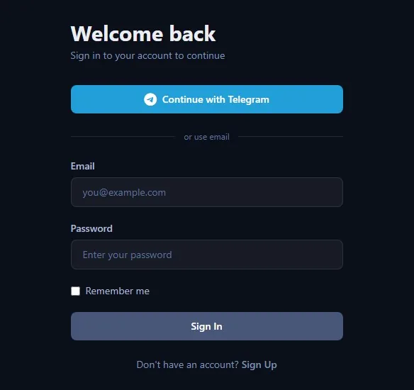 How to sign in to the web version